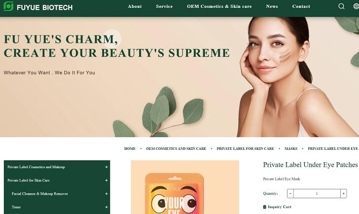 biofuyue private label under eye patches